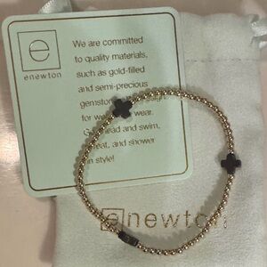 Newton Gold Bracelet with Black Accents